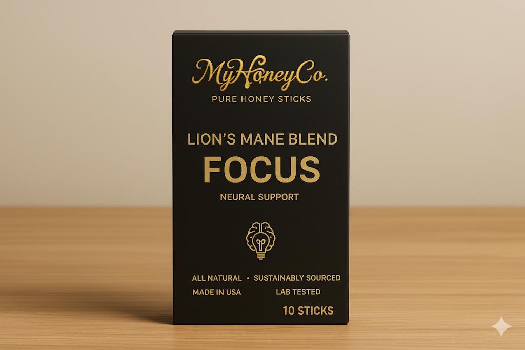 MyHoneyCo Lion's Mane Focus — Pure Honey Sticks